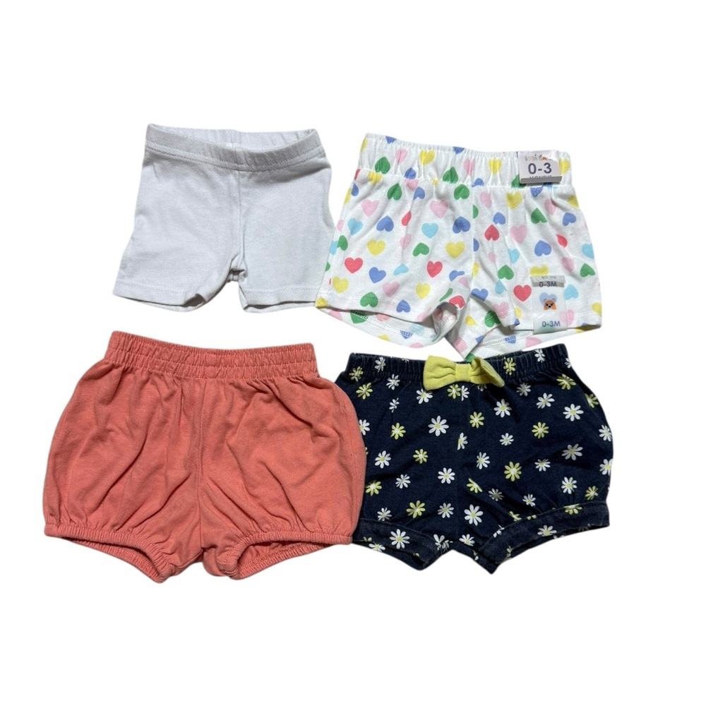 Baby Girl Shorts Bundle Lot | 0-3M | Wonder Nation and more